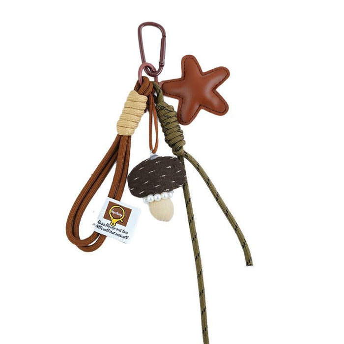 Wholesale Leather Keychain Couple Bag Pendant Compilation Advanced Sense New Keychain