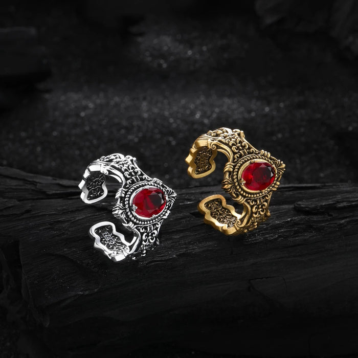 Wholesale Vintage Heavy Industry Zircon Ring, niche, high-end, light luxury, versatile, new handmade accessory