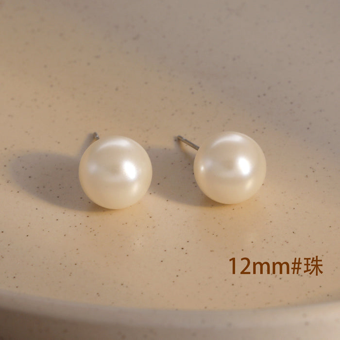 Wholesale Silver Needle Pearl Silver Ear Nail Strong Light Retro Earrings