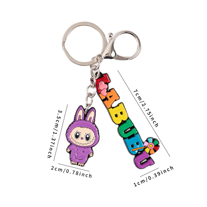 Wholesale Cartoon  Series Metal School Bag Buckle Keychain DIY Pendant Gift