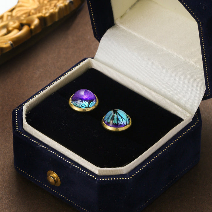 Wholesale Personalized, simple and exquisite DIY button earrings with geometric earrings