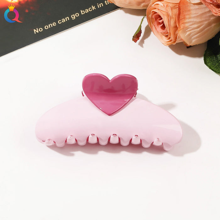 Wholesale Resin Small Heart Hairpin JDC-HC-Yiyue006