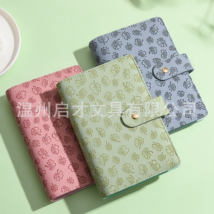 Wholesale Binder Customized Hand Ledger Leather Pu Loose-Leaf Cash Budget Ledger