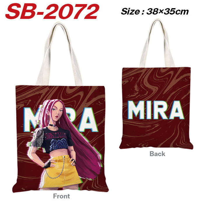 Wholesale Kpop full color printed shopping bag canvas tote bag  shoulder bag
