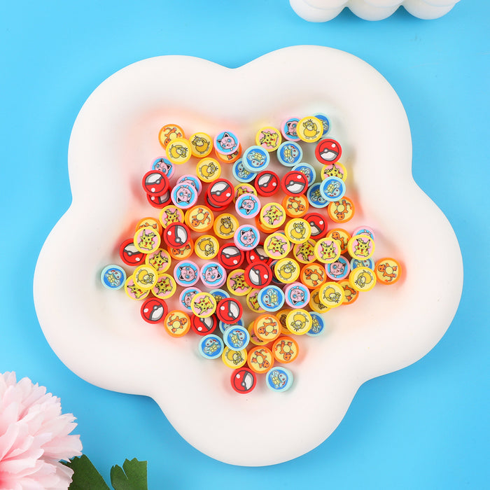 Wholesale 100PCS Polymer Clay Cartoon Loose Beads JDC-BDS-LiuXia006