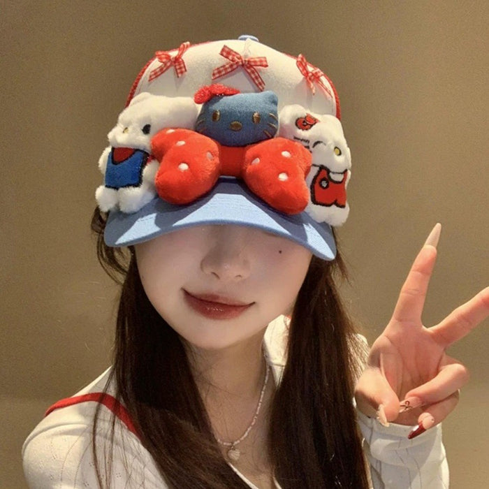 Wholesale Cute Cat Bow Cap Children Small Breathable Baseball Cap