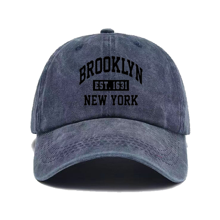 Wholesale New washed letter embroidered duck tongue hat, fashionable and personalized sun shading baseball cap