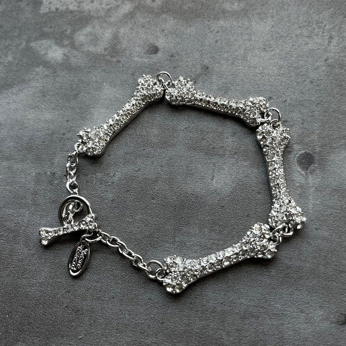 Wholesale Fully encrusted bone-shaped patchwork choker necklace