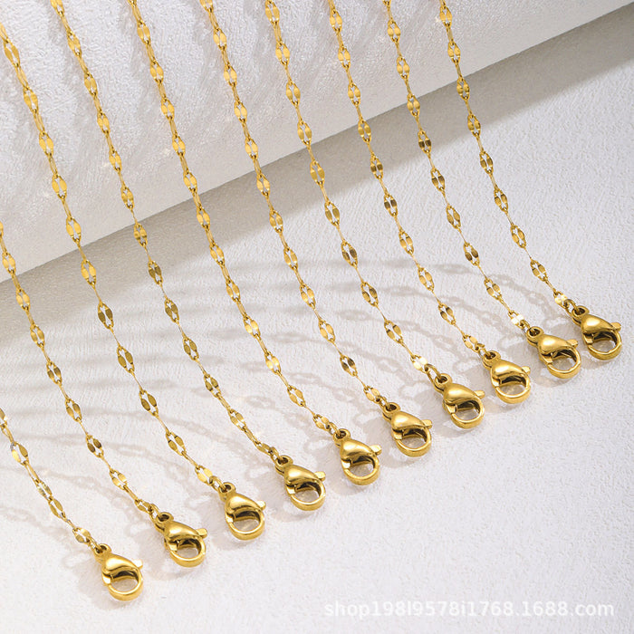 Wholesale Titanium steel stainless steel necklace, fine collarbone neck electroplated jewelry