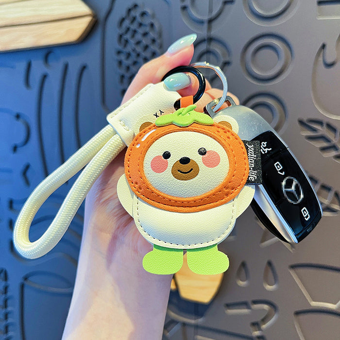 Wholesale Creative Leather Keychain Cute Cartoon Exquisite Luxury Bag Pendant Gift