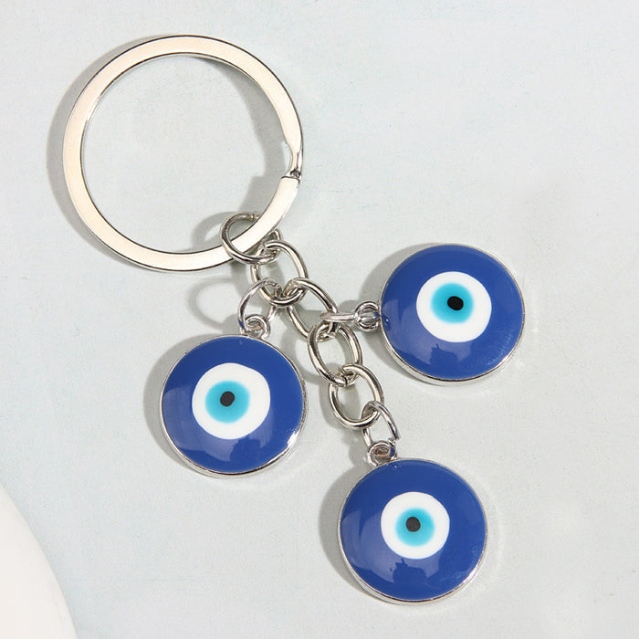Wholesale Heart-Shaped Palm Water Drop Devil's Eye Pendant Keychain