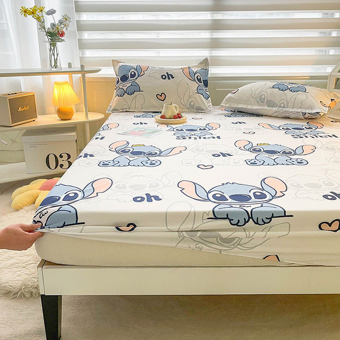 Wholesale A-level Cloud Washed Cotton Cute Cartoon Girl Heart Dormitory Bed Sheets JDC-SEE-AiErMei008