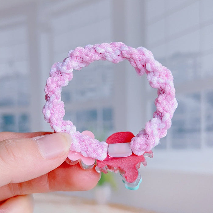 Wholesale 5 pcs Glossy Cute Cartoon Series Hair Scrunchies