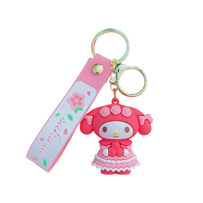 Wholesale Cartoon Silicone Doll Keychain JDC-KC-MingT180