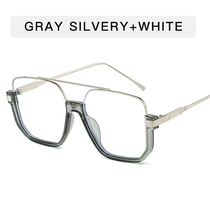 Wholesale Double Beam Half Frame Metal Sunglasses Women's  Anti-UV Sunglasses