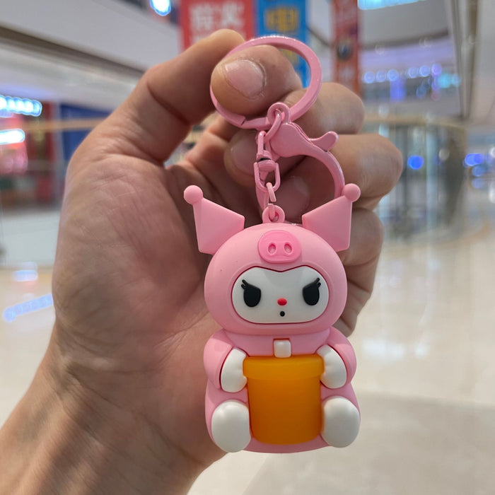 Wholesale Luminous night light keychain pendant, car bag hanging decoration, claw machine, small gift wholesale