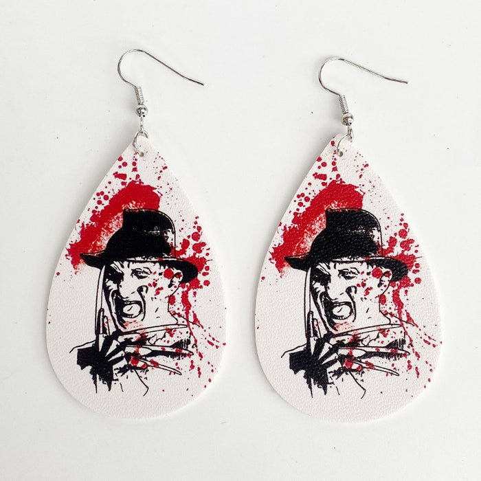 Wholesale  Earrings Horror Movie Characters Blood Exaggerated Dark Wind Holiday Gifts Cross-border New Earrings