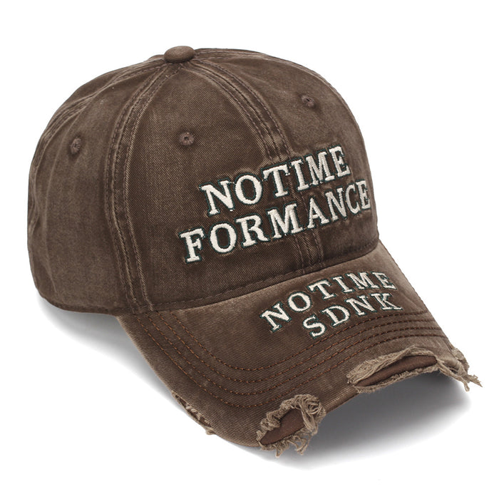 Wholesale Chic Vintage Baseball Cap with Letter Embroidery Sun Protection Unisex Summer Gift