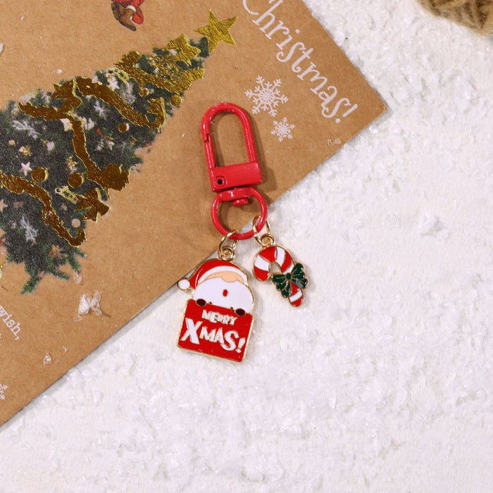 Wholesale  keychain creative cartoon car keychain schoolbag pendant Christmas gift