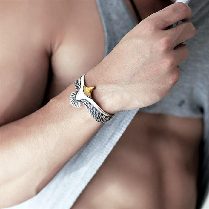 Wholesale New punk style men's and women's personalized retro vintage vintage open mouth bracelet