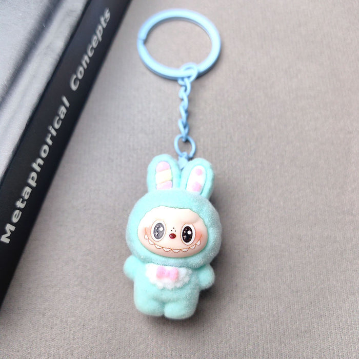 Wholesale Flocked  Keychain Pendant  Cute Doll DIY Accessories Mobile Phone Pendant