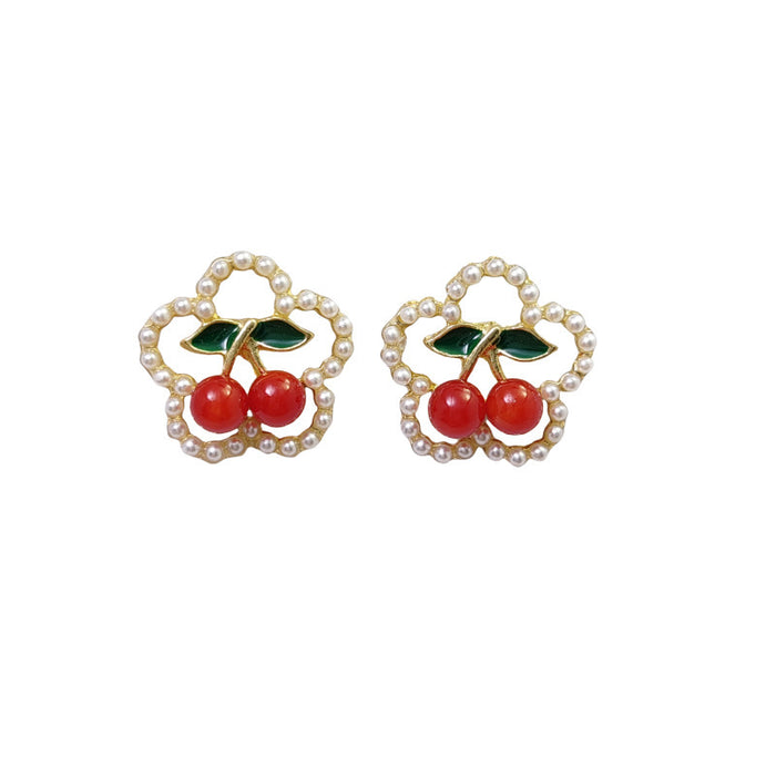 Wholesale Flower earrings with exquisite design and pearl earrings