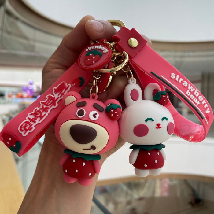 Wholesale Creative animal keychain pendant cute cartoon car keychain small gift wholesale