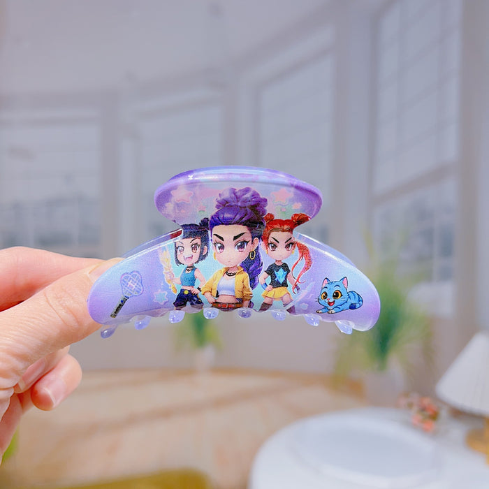 Wholesale 12 pcs Cute KPOP Anime Plastic Hair Clips for Kids