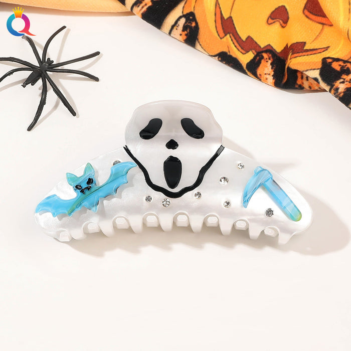 Wholesale Halloween Skull Ghost Shark Clip Acrylic Hairpin JDC-HC-Yiyue001