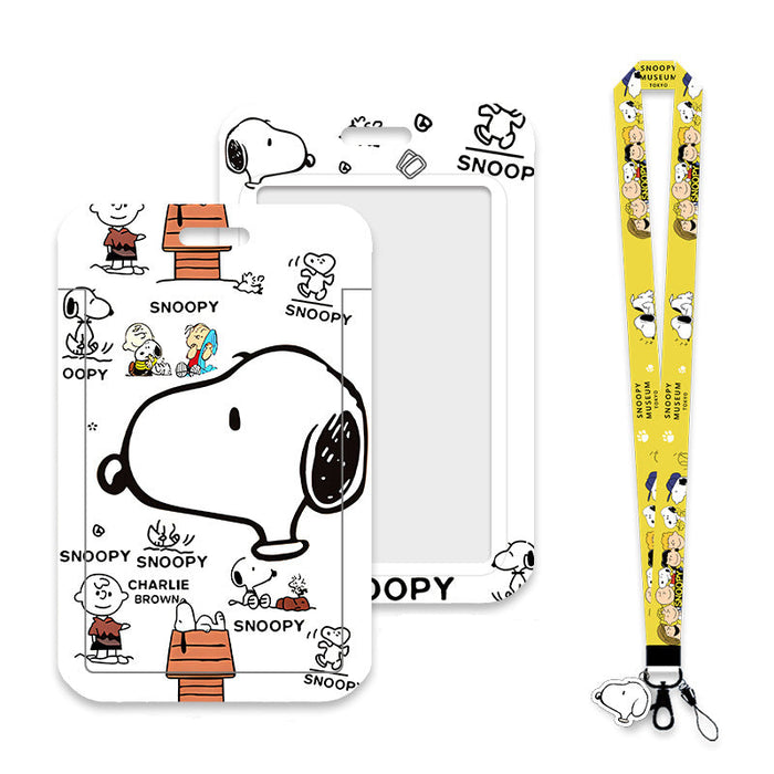 Wholesale Cute cartoon printed lanyard card holder and keychains.