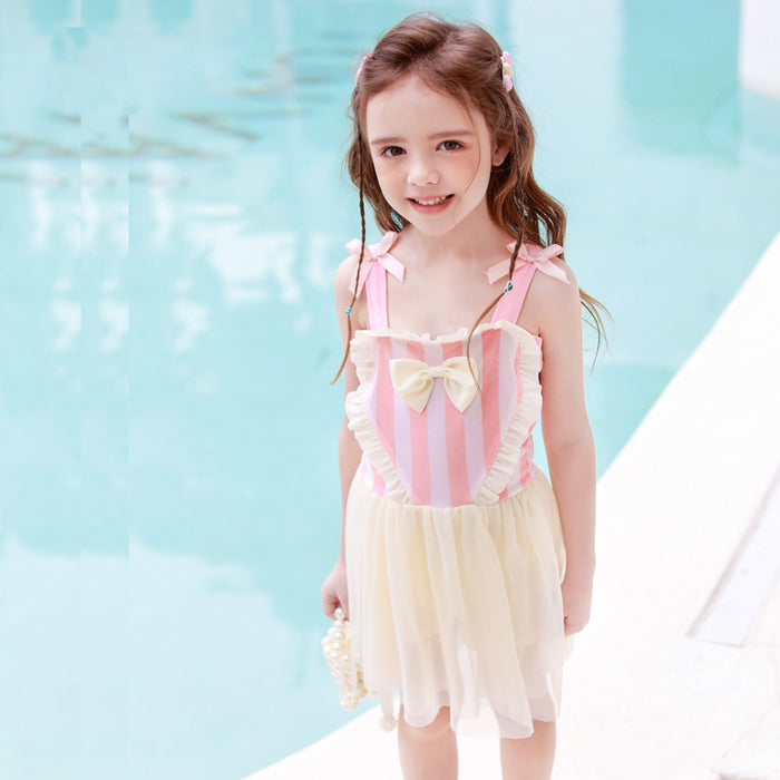 Wholesale Children's swimsuit one-piece skirt cute dress swimsuit