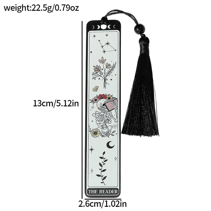 Wholesale Skull Design Cultural and Creative Stainless Steel Reading Bookmark