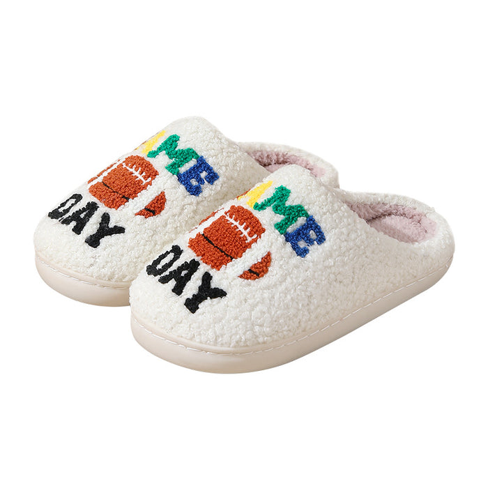 Wholesale  Rugby cotton slippers women winter home indoor warm slippers slippers autumn and winter home