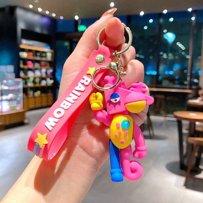 Wholesale Cartoon Digital Circus Keychain Pendant Clown Doll Accessories Couple Bag Key Chain Small Gift