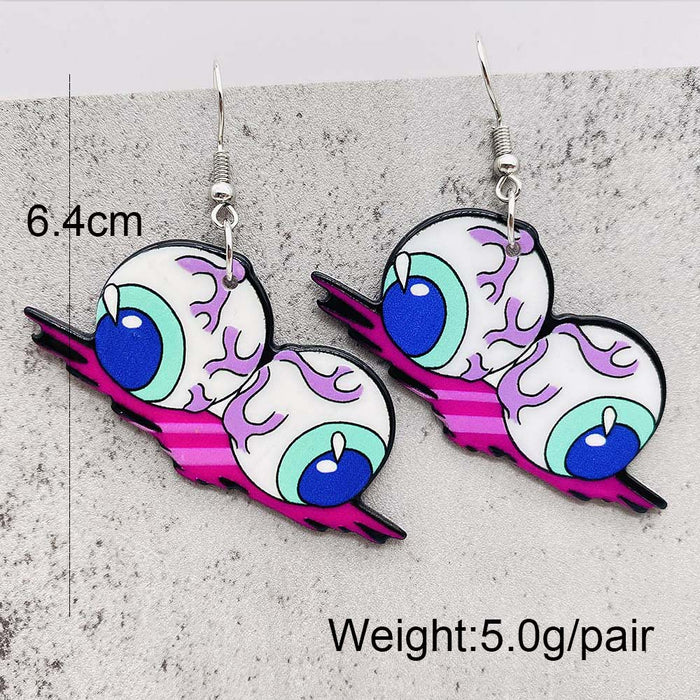 Wholesale  Acrylic Earrings Letters Cute  Eyeballs Pendant Earrings
