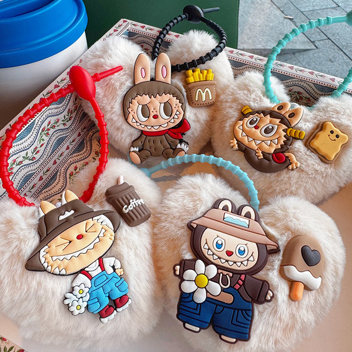 Wholesale Cartoon Funny Zoo Plush Doll Keychain Accessories Creative Cute Couple Best Friend Bag Pendant