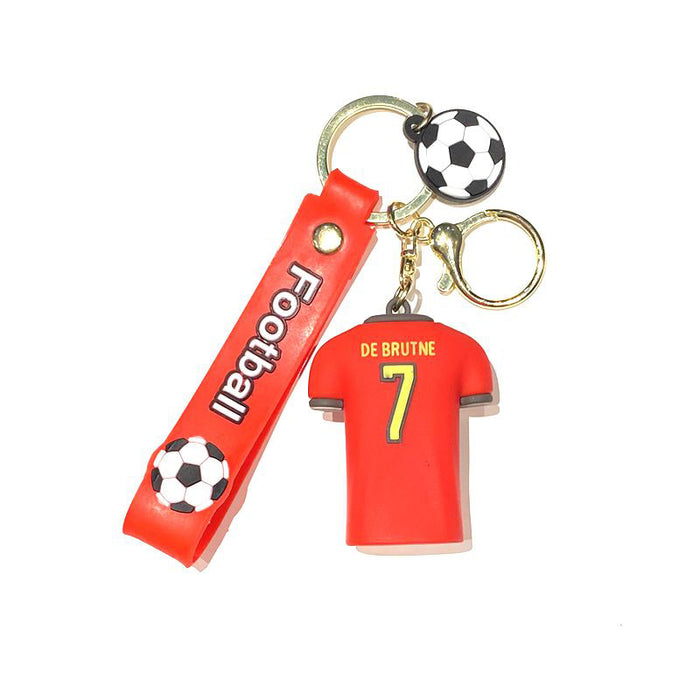 Wholesale Football jersey keychain,  cartoon doll,  school bag pendant,  car keychain