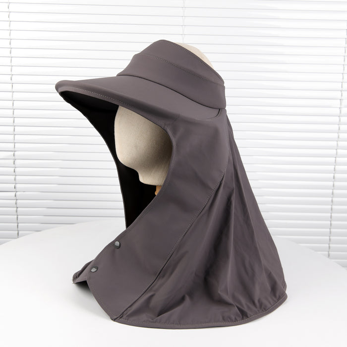 Wholesale Sunscreen shawl cape hat for women, large brimmed sunshade shawl hat, outdoor neck and face protection, versatile fisherman hat