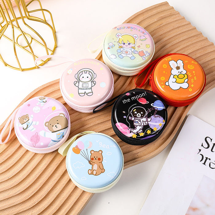 Wholesale coin purse change storage earphone cable storage bag children portable zipper earphone box