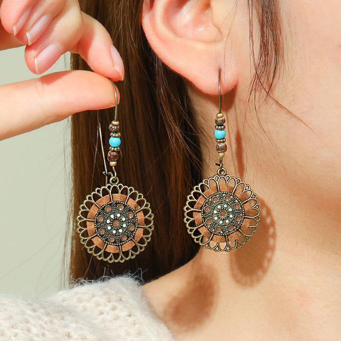 Wholesale Bohemian Retro Tassel Earrings Ethnic Style Zinc Alloy Gift MOQ≥2