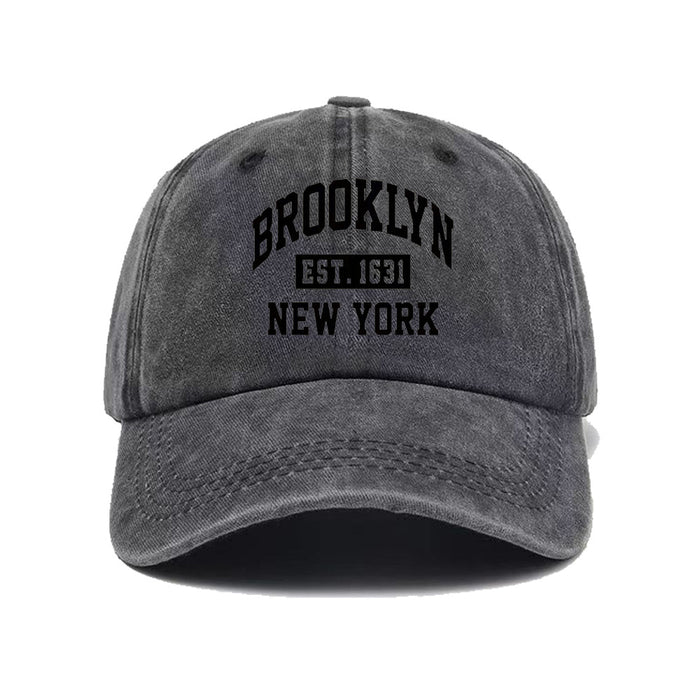 Wholesale New washed letter embroidered duck tongue hat, fashionable and personalized sun shading baseball cap