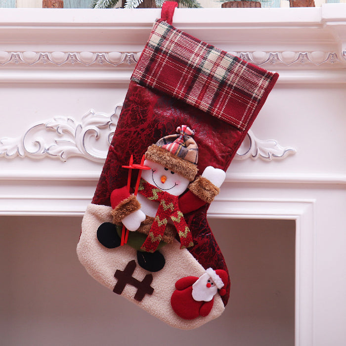 Wholesale Christmas Stockings Christmas Gift Bag Christmas Small Stockings Pendant Christmas Tree Hanging Ornament Bag