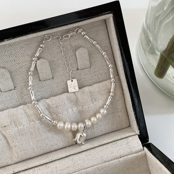 Wholesale Pure silver bracelet, bead, niche temperament, versatile accessory