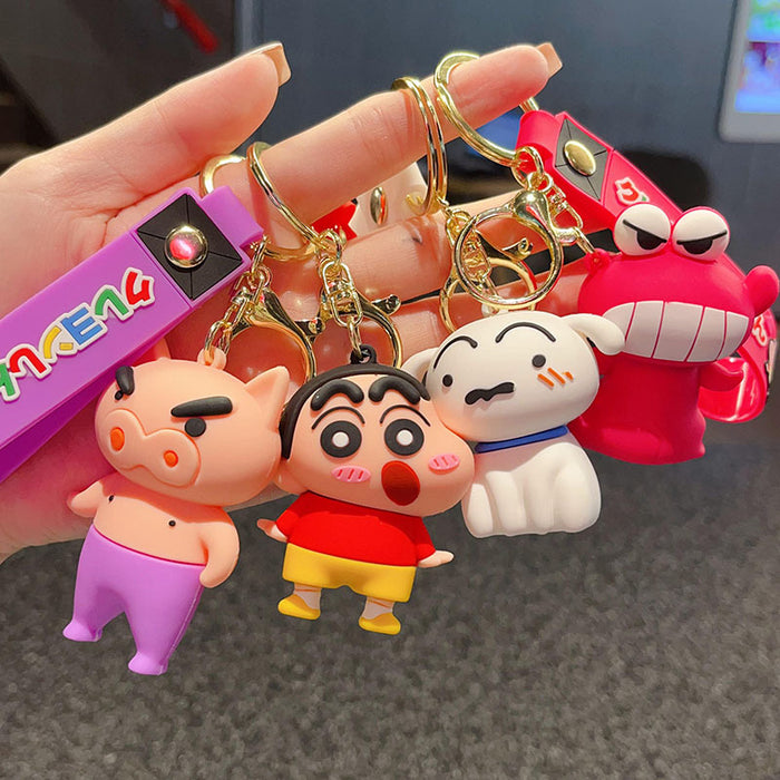 Wholesale Cute Cartoon Dinosaur Crocodile PVC Keychain Pendant Trendy Bag Charm And Car Key Accessory Gift For Collectors