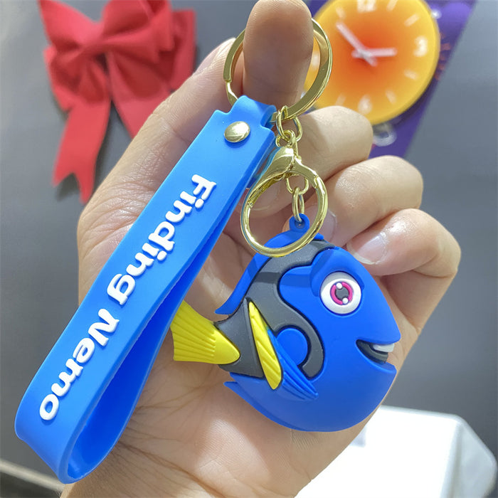 Wholesale Cute PVC Cartoon Ocean Animal Keychains