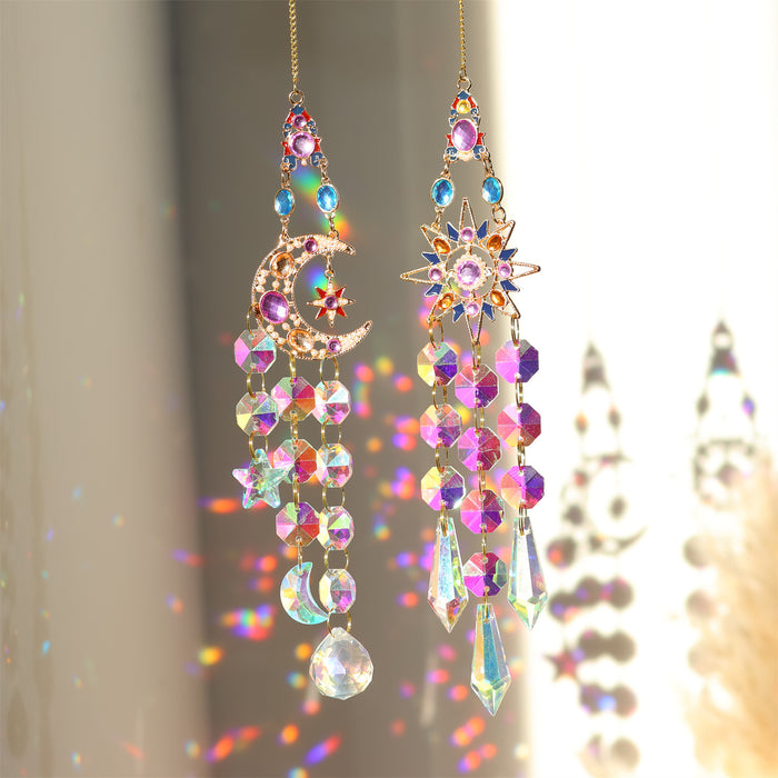 Wholesale Glass Crystal Star Moon Butterfly Sun Catcher Decorative