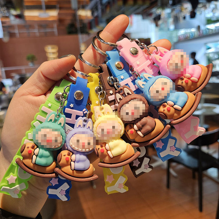 Wholesale Cartoon Little Sheep Keychain Cute Doll Couple Mobile Phone Bag Pendant Small Gift