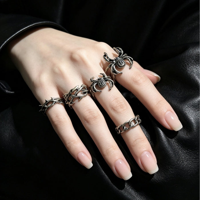 Wholesale  Skull  Ring Set Vintage Hip Hop Punk Style Men S Jewelry Accessory