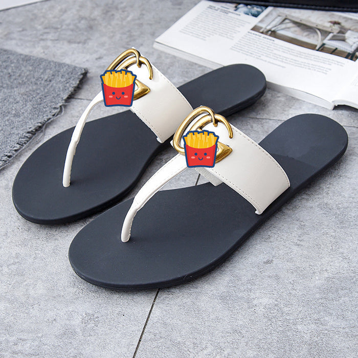 Wholesale Summer Leather Slippers for Women JDC-SP-YaNuo005