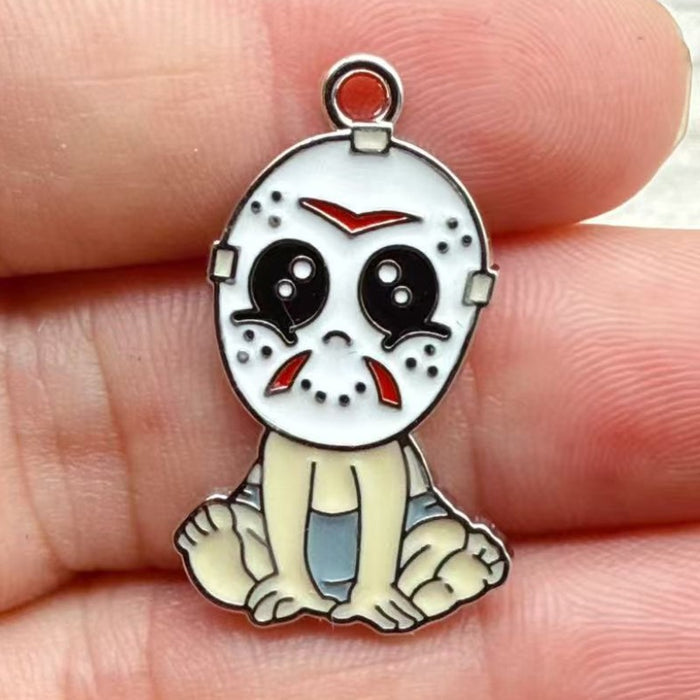 Wholesale 10pcs  Series Monster DIY Alloy Drip Pendant Keychain Earrings Bag Charm